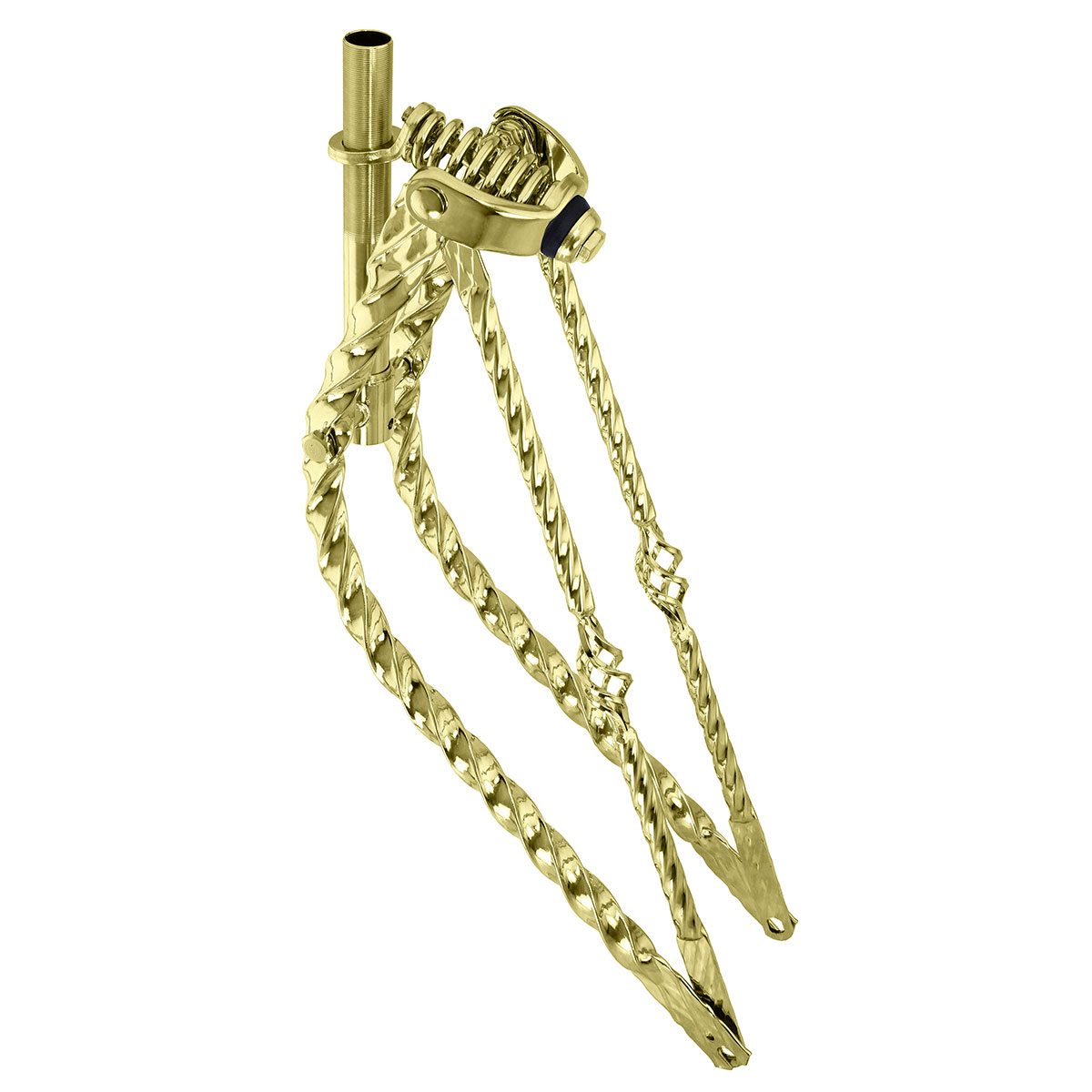 26 Lowrider Bent Square Spring Fork 1 Inch W/Twisted Cage...